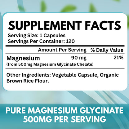 VitBoost Magnesium Glycinate 500mg – Sleep & Muscle Support – USA Made