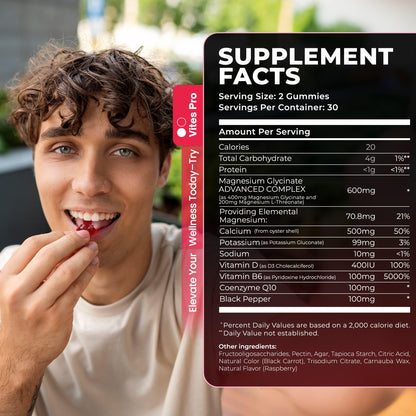 VITES PRO Magnesium Glycinate Gummies – Sleep & Recovery (60 Gummies)