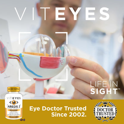 Viteyes AREDS 2 Classic Macular Health Softgels – Low Zinc, Beta-Carotene Free, 210 Softgels