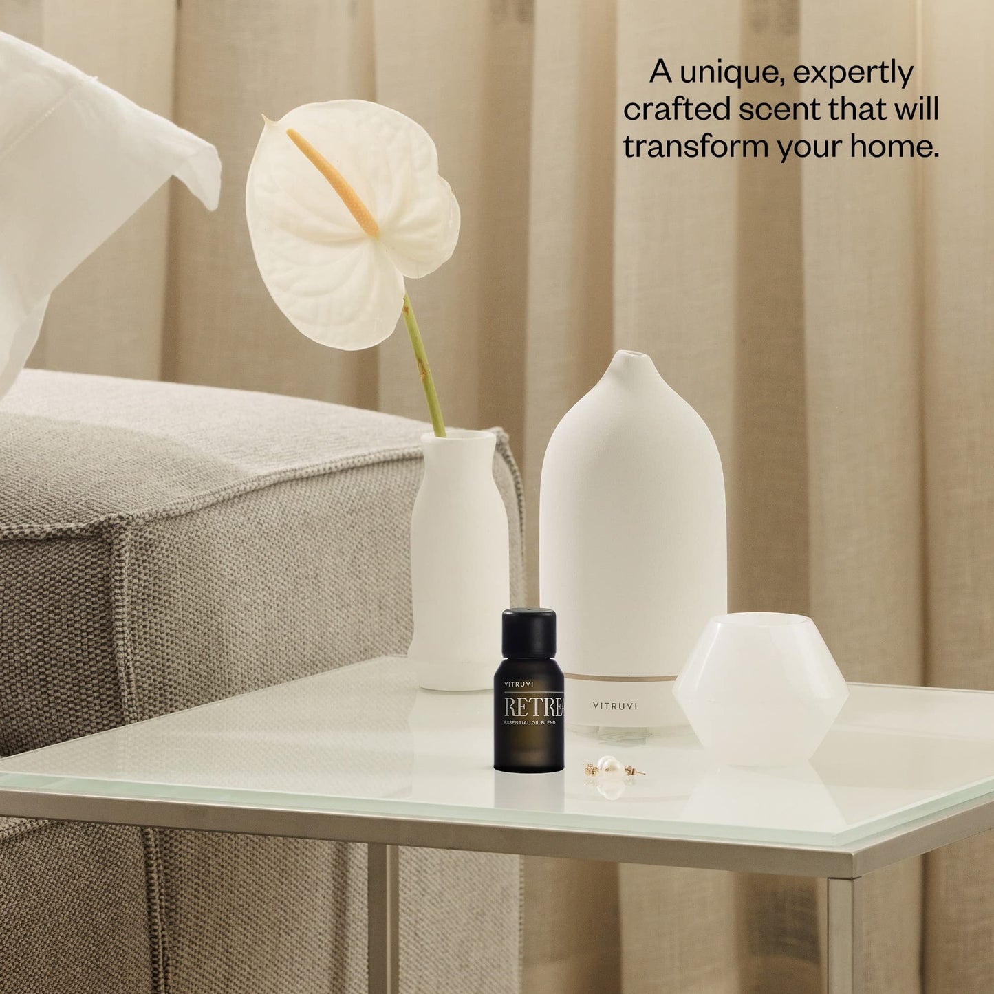 Vitruvi Retreat Restorative Essential Oil Blend | 100% Pure Grapefruit, Palma Rosa & Eucalyptus (0.5 fl oz)