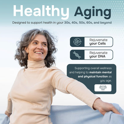VITRUVIN Longevity Plus - Spermidine 2x10mg, Apigenin 2x50mg, Resveratrol 500mg + Piperine 5mg | Vegan, Non-GMO, Gluten-Free, Gelatin-Free