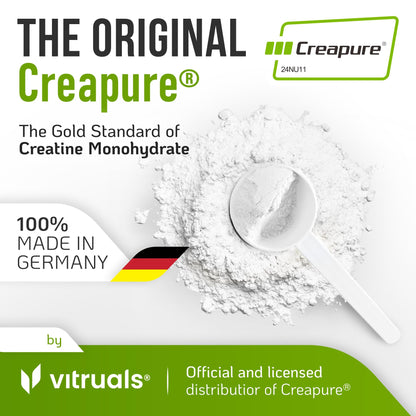 VITRUALS Creapure Creatine Monohydrate Powder – Ultra-Pure German Creatine (1000g), 100% Made in Germany