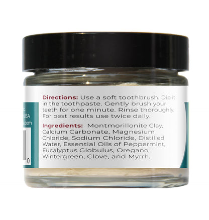Viva Doria Fluoride Free Natural Toothpaste – Peppermint (3 oz Glass Jar)