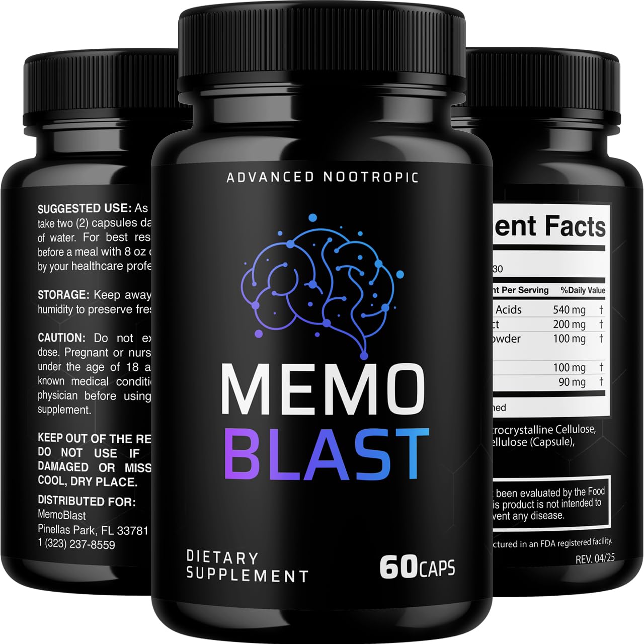 VIVALIS Memo Blast Capsules — 5 Pack Premium Formula for Overall Health & Wellness