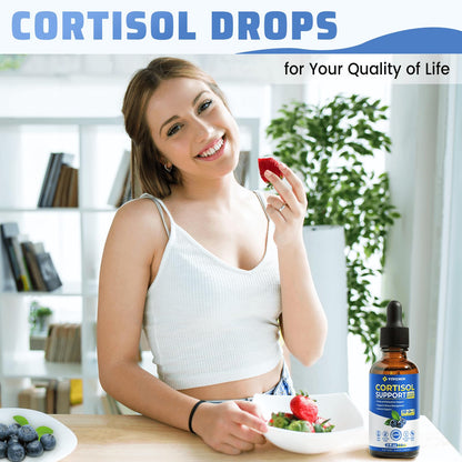 Vivcmin 10-in-1 Cortisol Supplement – Sleep & Mood Support (Blueberry, 2 oz)