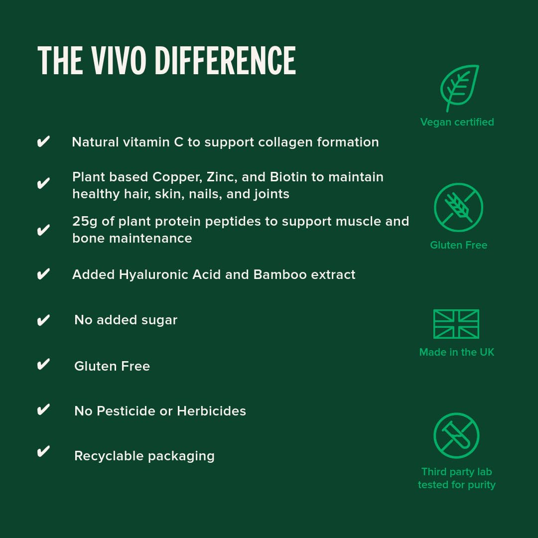Vivo Life Plant Protein Collagen Builder – Vegan, 25g, Chocolate Mint