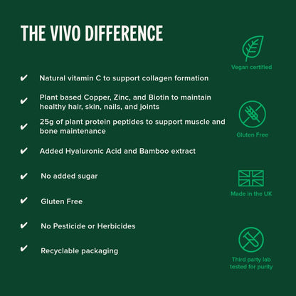 Vivo Life Plant Protein Collagen Builder – Vegan, 25g, Chocolate Mint