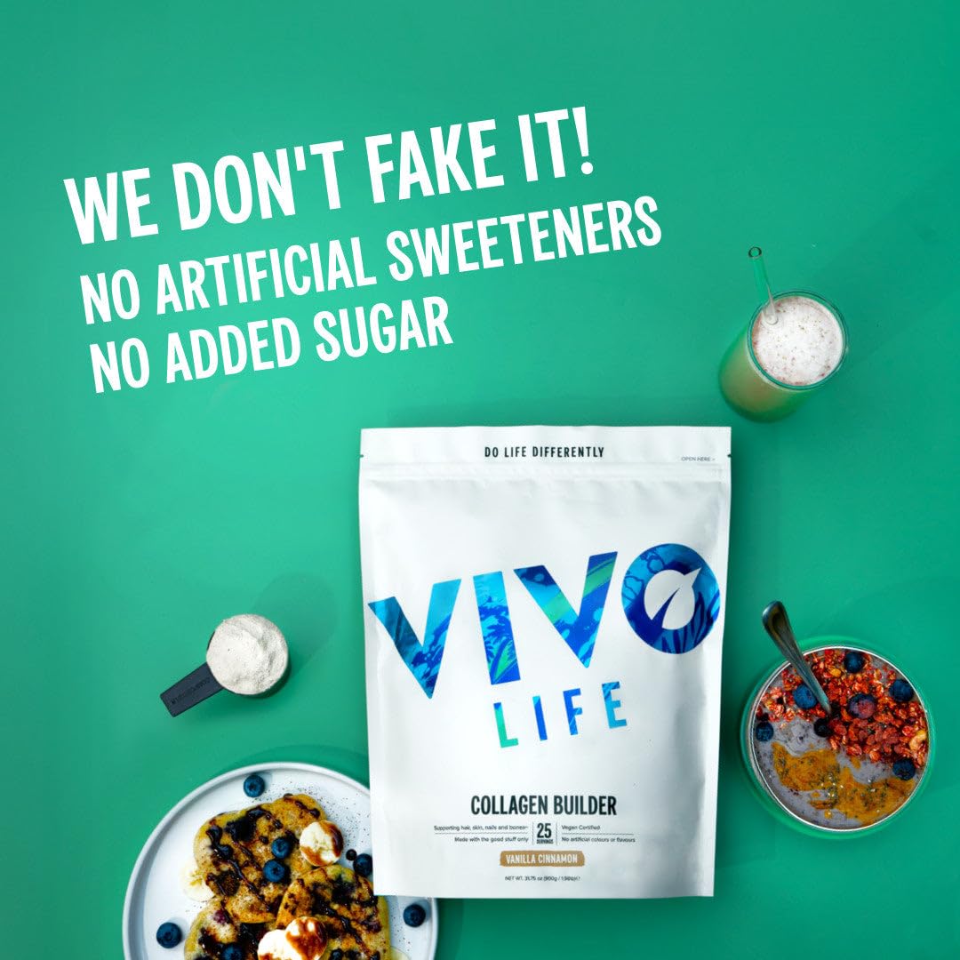 Vivo Life Plant Protein Collagen Builder – Vegan, 25g, Chocolate Mint