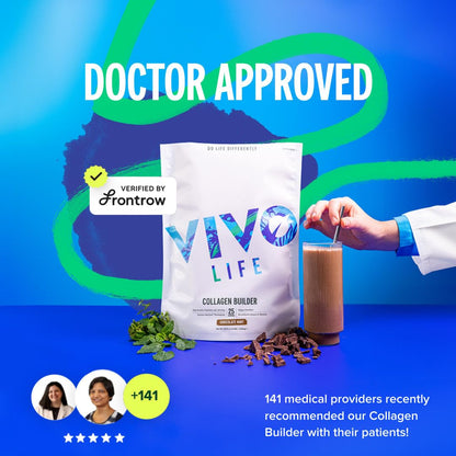 Vivo Life Plant Protein Collagen Builder – Vegan, 25g, Chocolate Mint