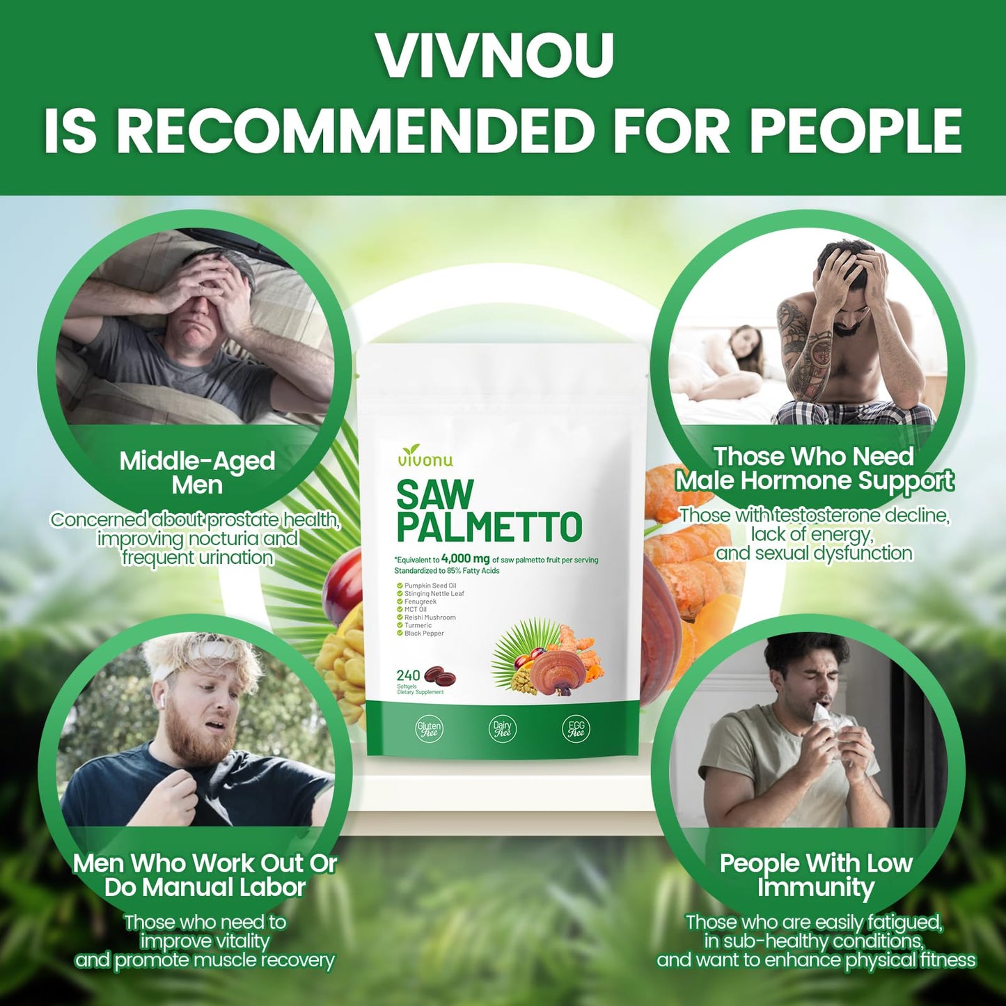VivoNu Pumpkin Seed Oil + Saw Palmetto Softgels – Cold Pressed