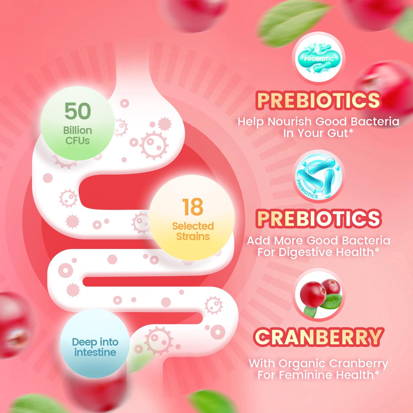 VivoNu Viginal Probiotic for Women – 60 Gummies for Feminine Balance, 100 Billion CFU Blend