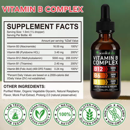 VOGSIG Vitamin B Complex Liquid Drops for Women – Vegan & Gluten-Free