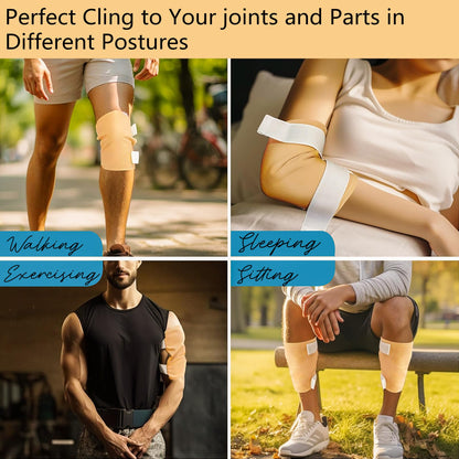 VonTeok 2 Pack Reusable Castor Oil Pack Wraps for Knee, Elbow & Joint Support – Organic Cotton, Adjustable & Waterproof