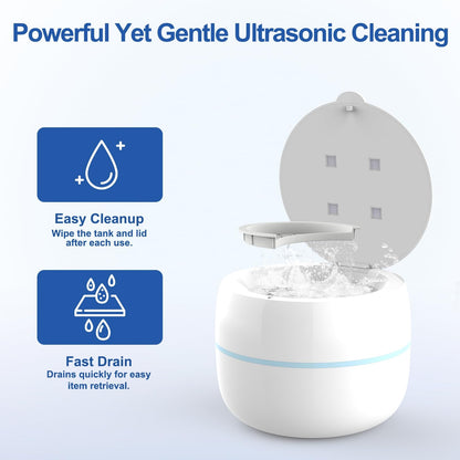 Voraiya Ultrasonic Retainer Cleaner – Dentures, Retainers, Jewelry, 2 Modes