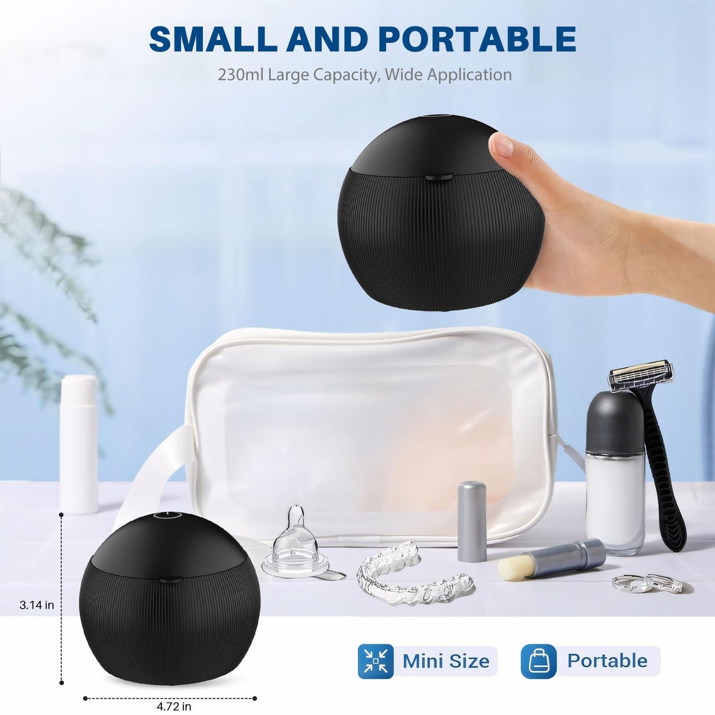 Voraiya Ultrasonic UV Cleaner for Dentures, Aligners, Retainers, Whitening Trays, Night Guards & Jewelry – 42KHz