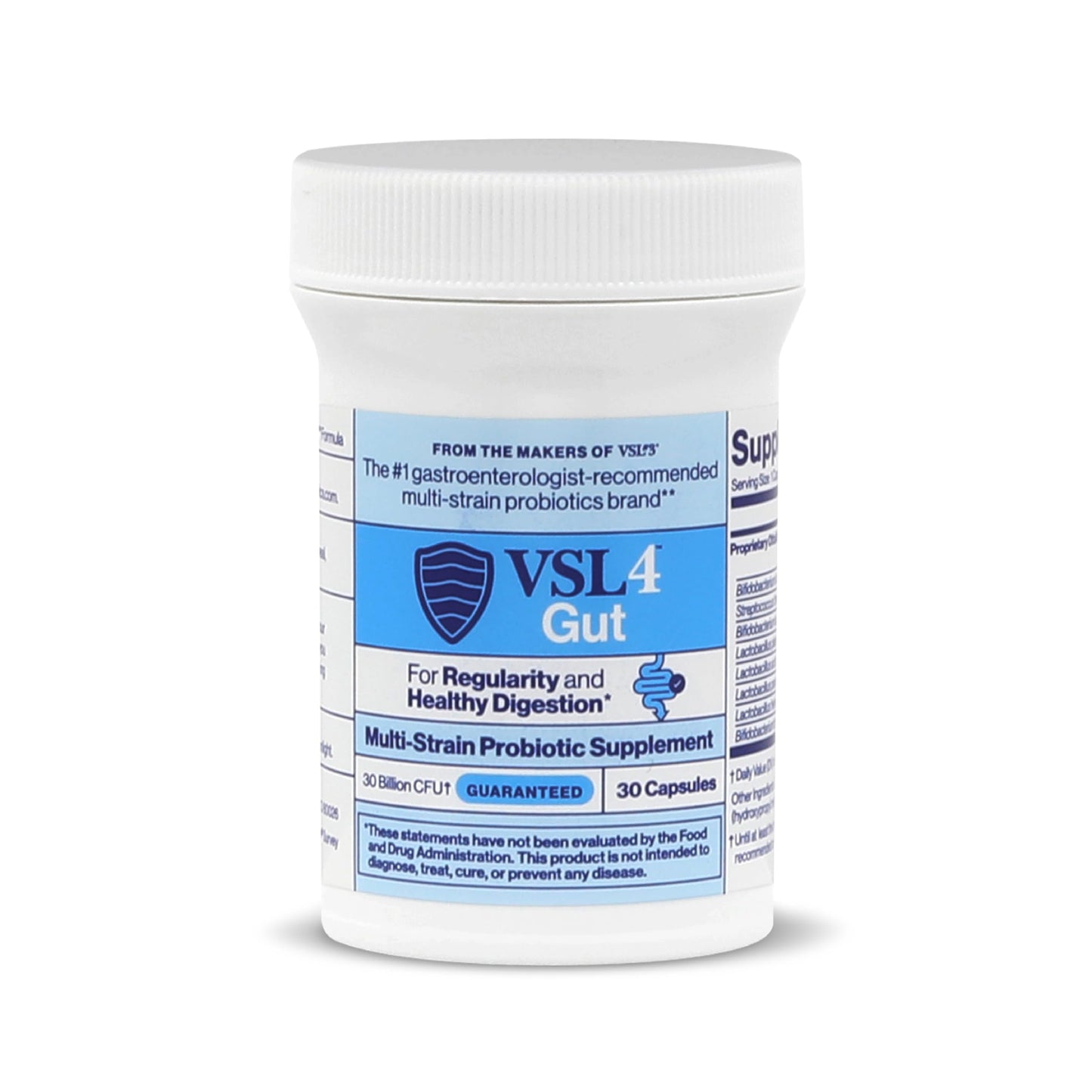 VSL4 Gut Daily Probiotics – 30B CFU, Multi-Strain, 2-Pack (60 Capsules)