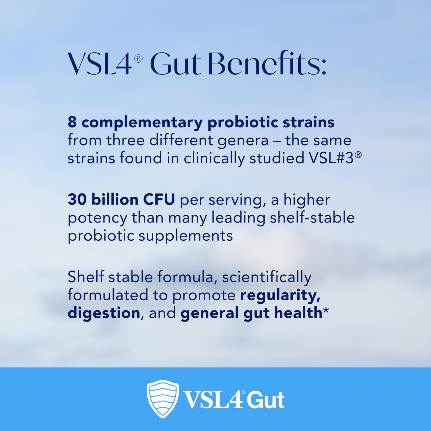 VSL4 Gut Daily Probiotics – 30B CFU, Multi-Strain, 2-Pack (60 Capsules)
