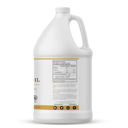 VTC VitaTradingCo. 100% Pure C8 MCT Oil | 128oz, 3X Distilled, Keto & Paleo