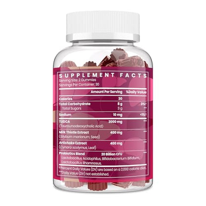 Vylarithonixa Premium TUDCA Gummy Supplement 2000mg - Vegan, 60 Servings