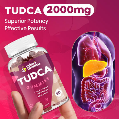 Vylarithonixa Premium TUDCA Gummy Supplement 2000mg - Vegan, 60 Servings
