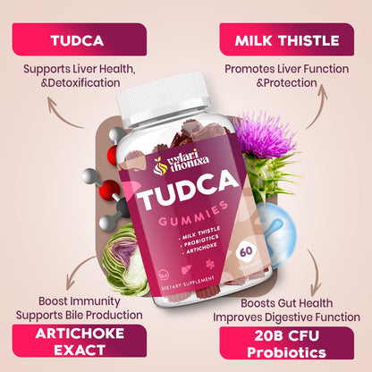 Vylarithonixa Premium TUDCA Gummy Supplement 2000mg - Vegan, 60 Servings
