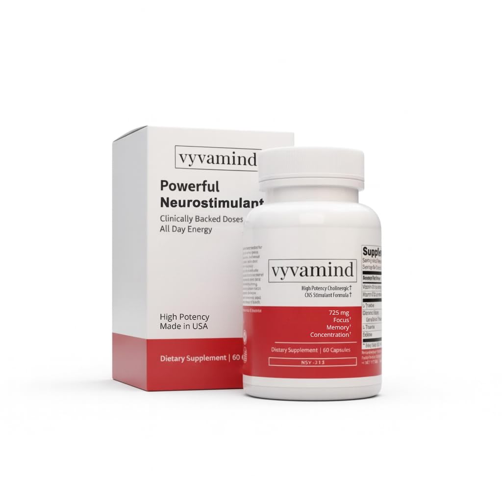 Vyvamind Neurostimulant + Focus Aid — Fast Cognitive Boost, 60 Capsules
