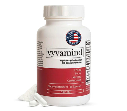 Vyvamind Neurostimulant + Focus Aid — Fast Cognitive Boost, 60 Capsules