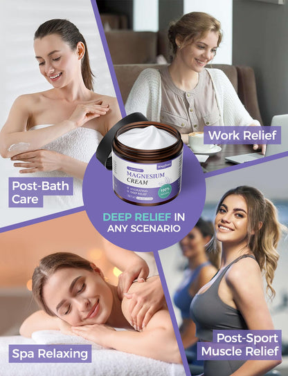 Wagomars Magnesium Cream for Sleep – Lavender Topical Magnesium Lotion for Pain & Relaxation
