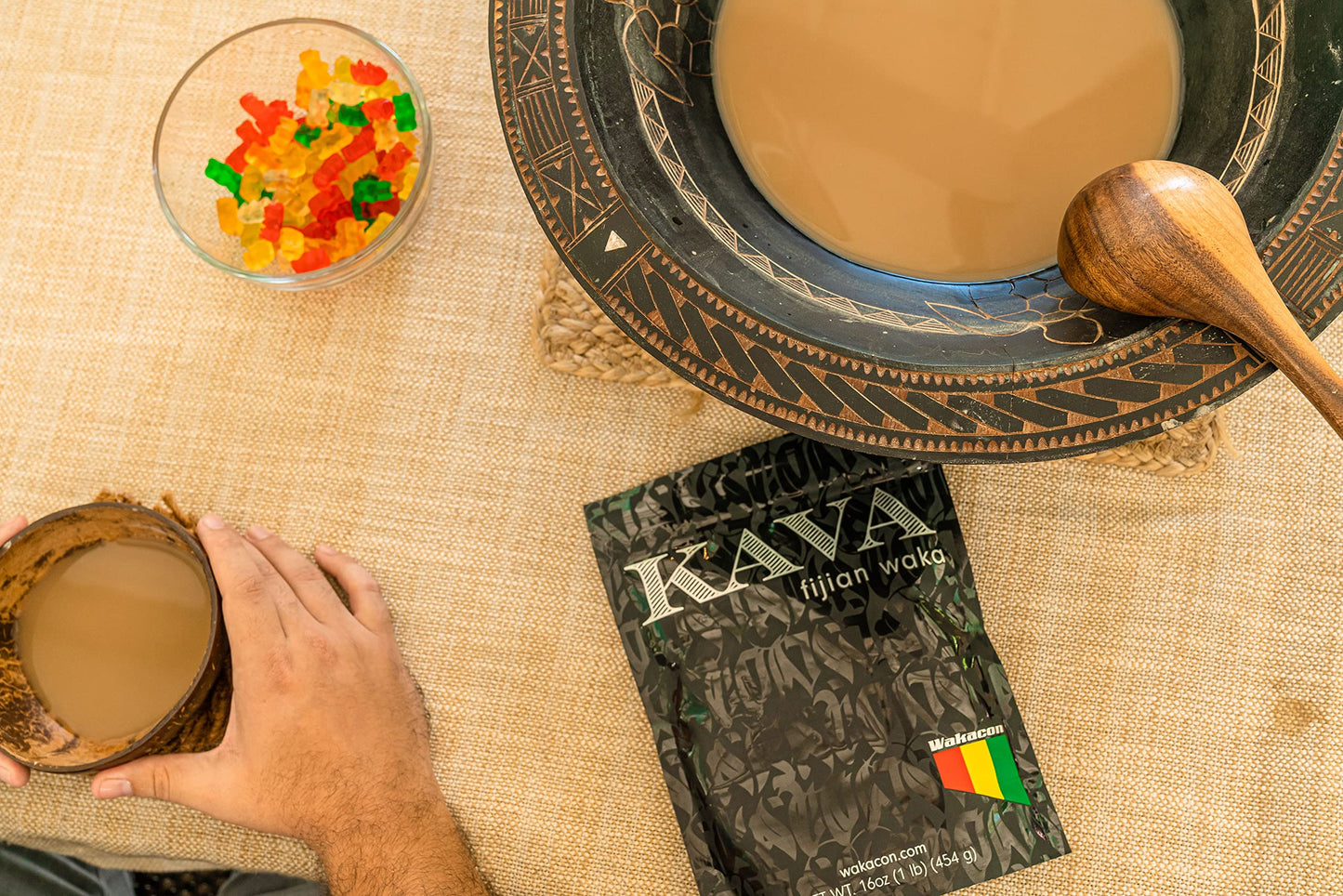 Wakacon Kava Waka Powder – Authentic Noble Kava Root from Fiji – 16 oz