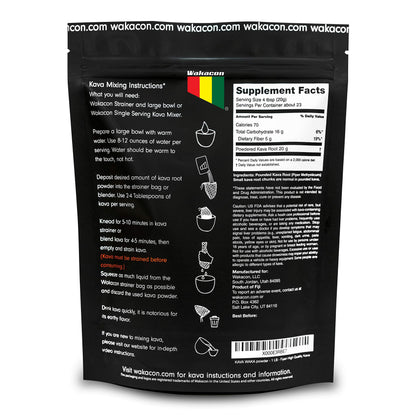 Wakacon Kava Waka Powder – Authentic Noble Kava Root from Fiji – 16 oz