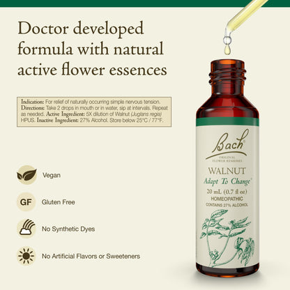 Bach Walnut Original Flower Remedy – Adapt to Change | 20mL Dropper