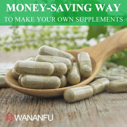 Wananfu Size 0 Vegetarian Empty Capsules – 100 Count Bundle + Micro Lab Spoon