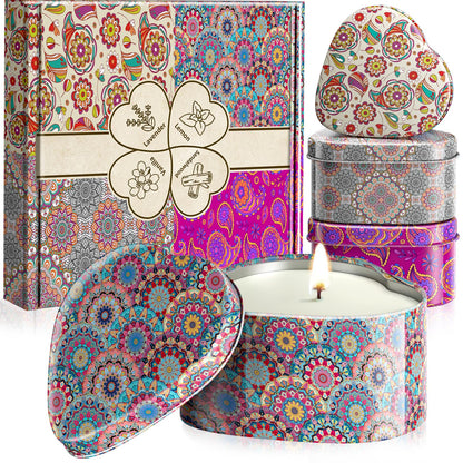 WarmEmbrace 4-Pack Scented Candles – Soy, 4 Scents, Gift Set
