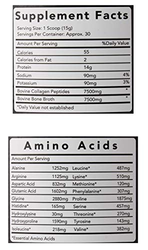 Warrior Strong Wellness Premium Collagen Peptides Bone Broth Powder – Grass-Fed, Unflavored, Keto Friendly