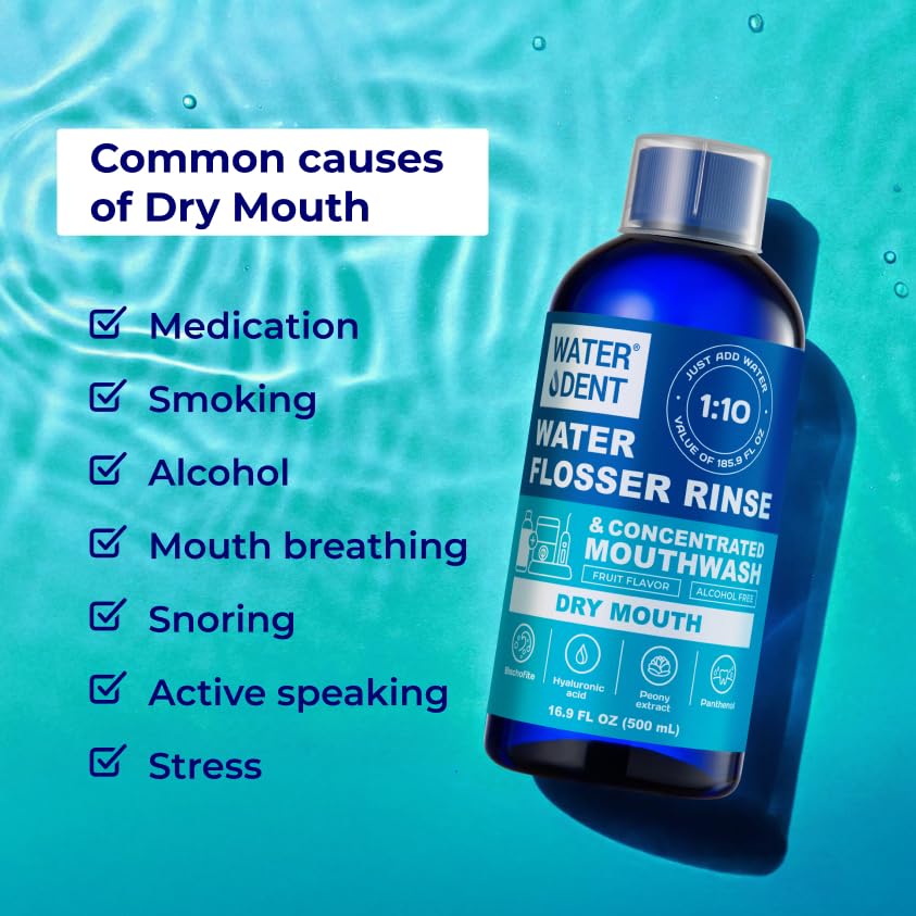 Concentrated Water Flosser Rinse – Dry Mouth, Fruit Mint | USA Made