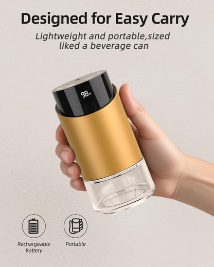 Waterless Essential Oil Diffuser – Aromatherapy Scent Diffuser for Home, Large Rooms, Car & Office | Battery-Operated Mini Portable Diffuser with 3 Countdown Timers & 3 Mist Levels