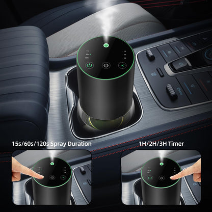 Waterless 100ml Essential Oil Diffuser – Portable Battery Car Diffuser, 7 LED Colors, 3 Mist Levels