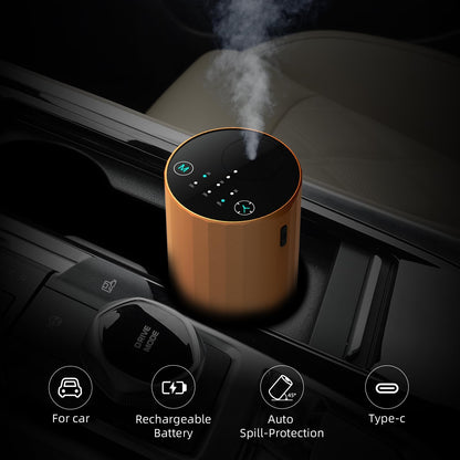 Waterless Essential Oil Diffuser - Portable Nano Mist (Golden)
