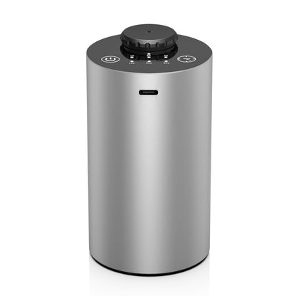 Waterless Essential Oil Diffuser – Battery Powered Car Diffuser with 3 Mist Levels and Timer (Silver)