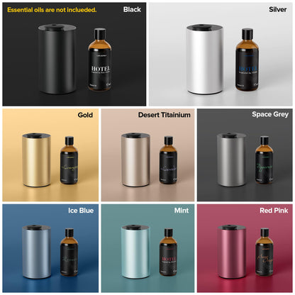 Waterless Essential Oil Diffuser Starter Kit — 30mL Ritz-C. Inspired Fragrance (Battery-Operated, Black ANX)