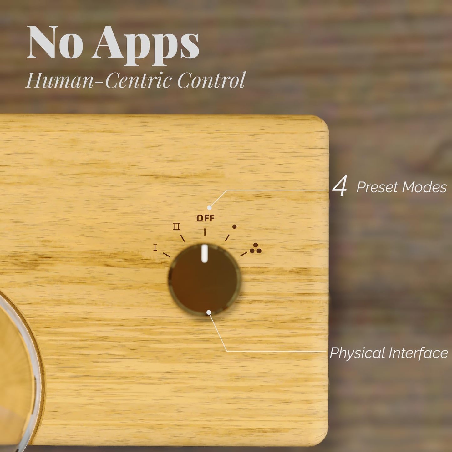 Glass Essential Oil Diffuser with Handmade Wood Base - Waterless, Portable & Rechargeable
