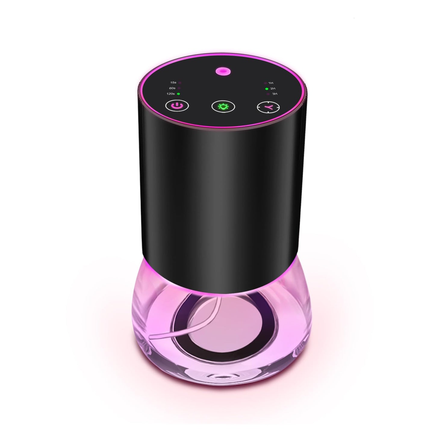 Waterless Essential Oil Diffuser - Portable Nano Mist (Black-Glass)