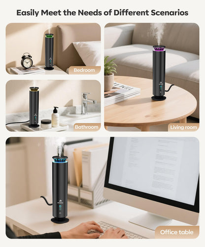 Waterless Scent Diffuser Kit – 7 Light Modes, Remote, 2000 sq ft Coverage | Aromatherapy Diffuser