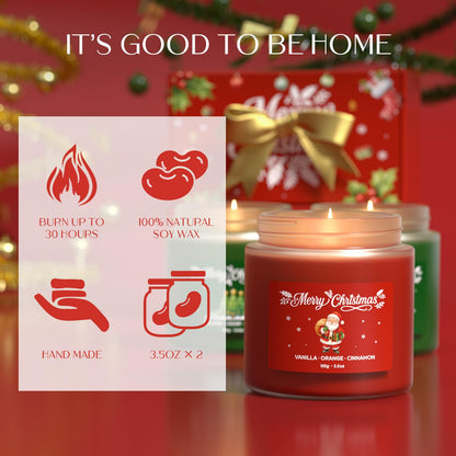 Waxcanpy Christmas Candles – Soy Candle Gift Set for Women & Men