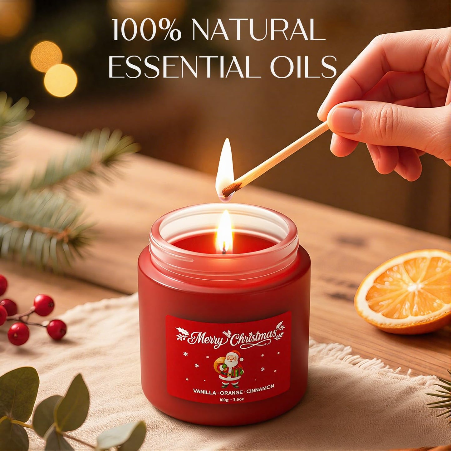 Waxcanpy Christmas Candles – Soy Candle Gift Set for Women & Men