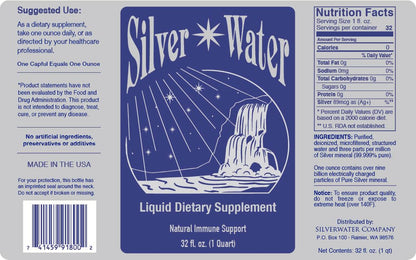 Wayne Rowland Silver Water (Original Formula) (6 Pack) - 3 PPM Colloidal Silver Distilled Water