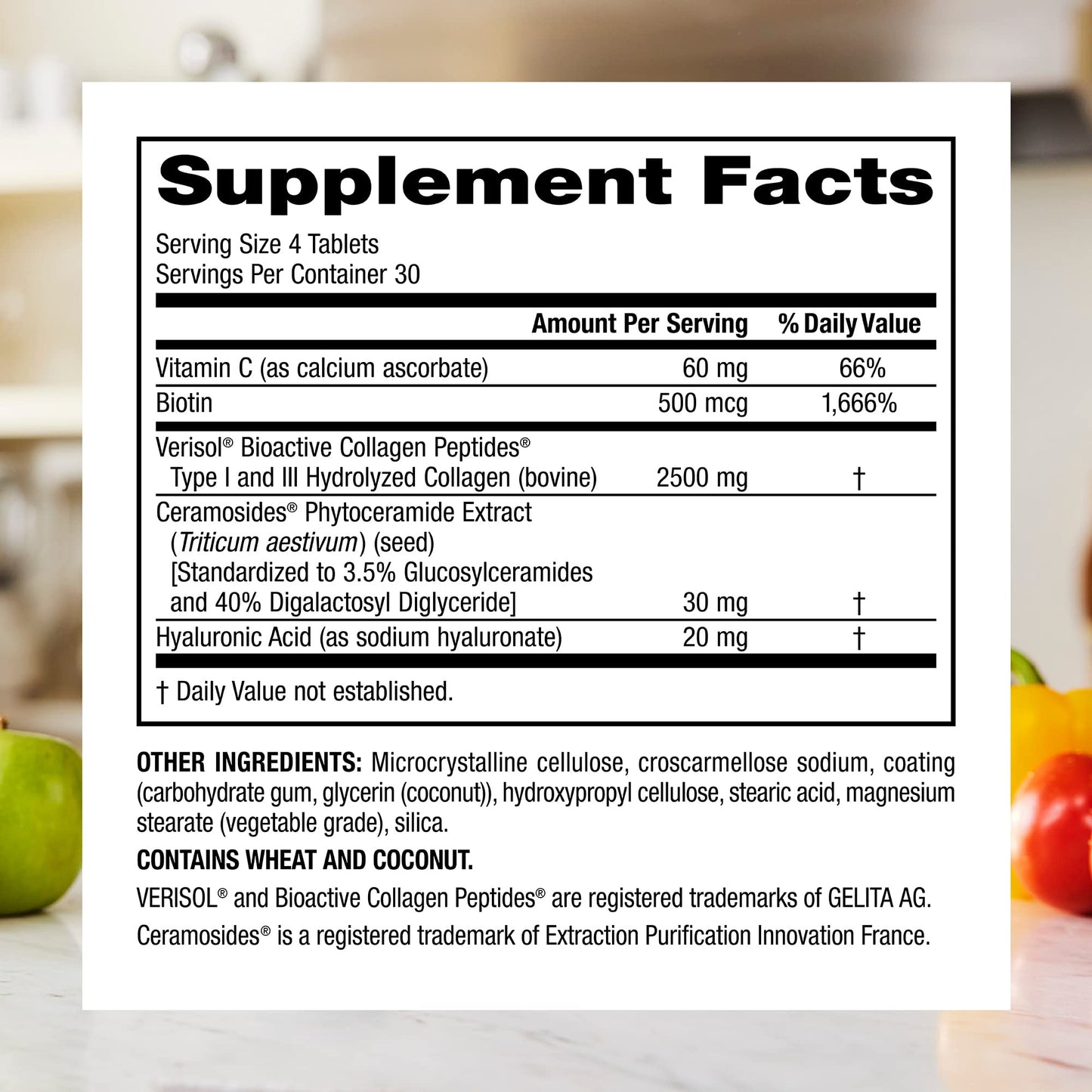Webber Naturals Collagen30 with Ceramides – 120 Tablets, Non-GMO, Dairy & Gluten Free