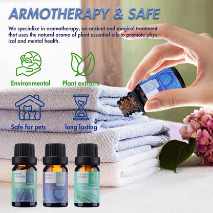 Wecona Essential Oils for Laundry - 6x10ml Clean Linen (100% Pure)