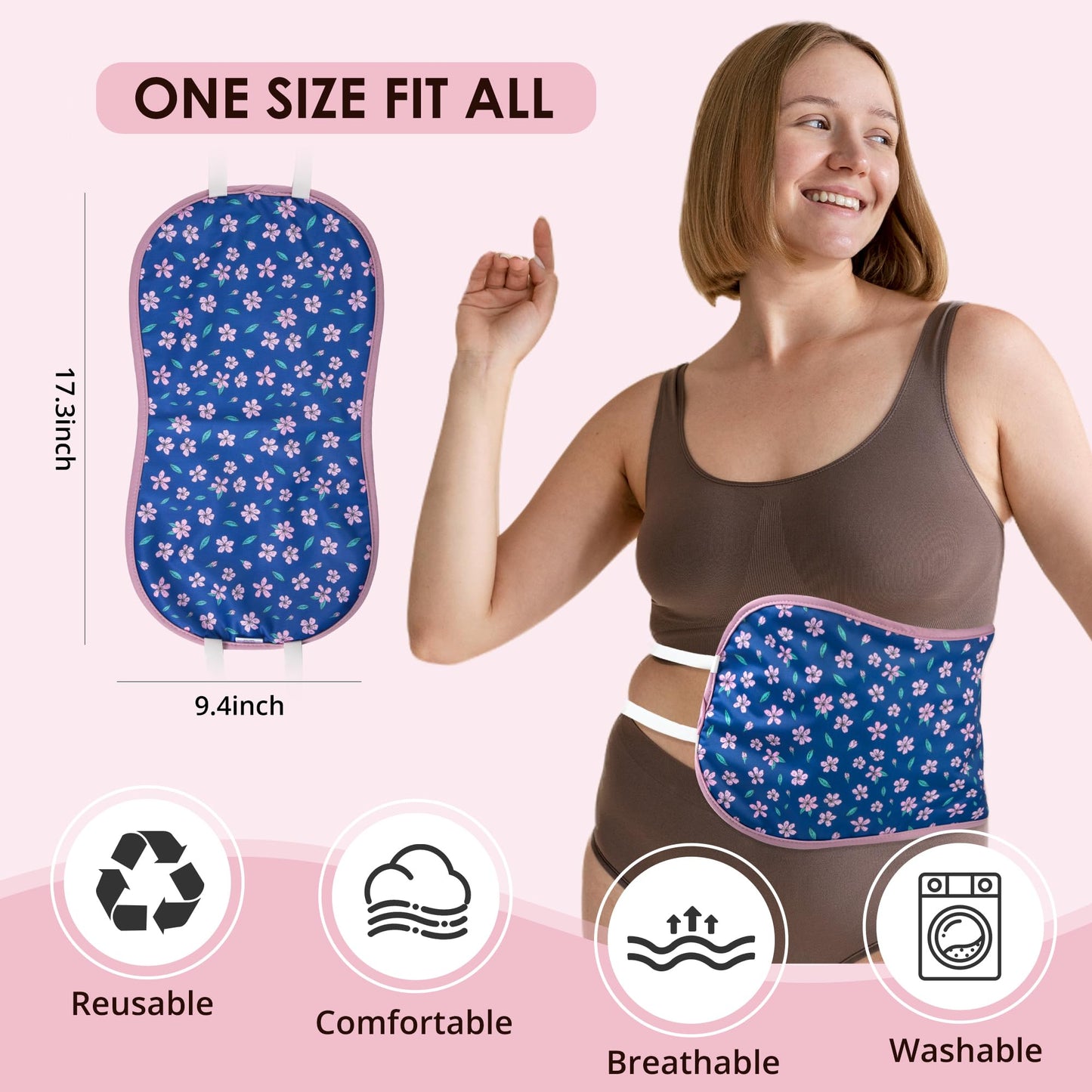 Wegreeco Castor Oil Pack Wrap - Reusable, Adjustable & Washable Liver Pack