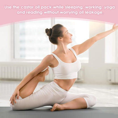 Wegreeco Castor Oil Pack Wrap - Reusable, Adjustable & Washable Liver Pack